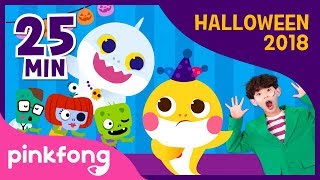 Halloween Sharks Dance and more  Halloween Songs  Compilation  Pinkfong Songs for Children [upl. by Nawyt394]