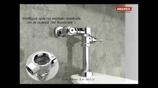 Como Instalar un Fluxometro Helvex 110WC48mp4 [upl. by Ezitram298]