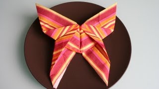 Servietten falten Schmetterling napkin folding butterfly [upl. by Eduard504]