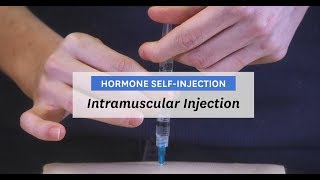 Hormone SelfInjection  Step 2a Intramuscular Injection [upl. by Llenaj]