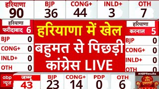 Haryana Election Vote Counting LIVE हरियाणा में कांग्रेस के साथ खेल बहुमत से हुई दूर  ABP News [upl. by Clorinde]