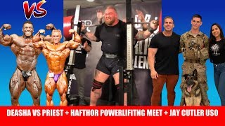 Hafþór Björnsson does Powerlifting Meet Nathan DeAsha VS Lee Priest Bodybuilders Giving Back [upl. by Eatnad]