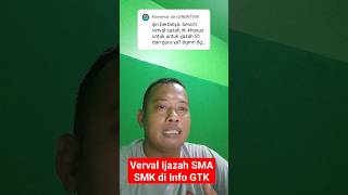 Verval Ijazah SMA di Info GTK Formasi PPPK Tendik Administrasi Sekolah pppk2024 vervalijazah [upl. by Anirav]