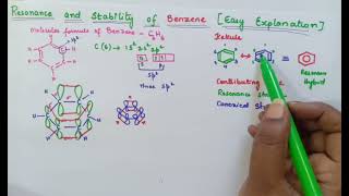 Resonance and Stability of Benzene  class 11 GOC NEET JEE  Chemistry  Eshwari Maam [upl. by Noynek131]