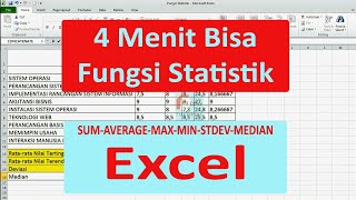 Tutorial Microsoft Excel  Fungsi Statistik  Office Tutorial [upl. by Monie138]