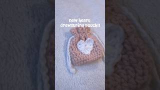 new HEART drawstring pouch tutorial is posted  go check it out 😉😉  crochet drawstringbag [upl. by Tnerb]