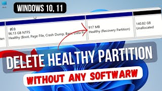 How to delete a recovery partition to expand storage how to delete healthy partition windows 1110 [upl. by Reibaj]