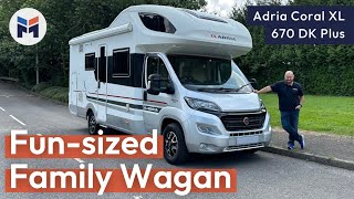 Adria Coral XL 670DK Motorhome Review [upl. by Ardnait651]