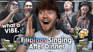 THIS IS A VIBE Filipinos Singing After Dinner  Limuel Llanes and Friends  Reaction [upl. by Abrahan]