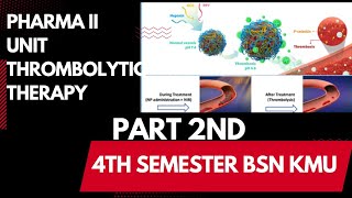 Pharma IIunit Thrombolytic therapypart 1st4th semester bsn kmu [upl. by Hguh]