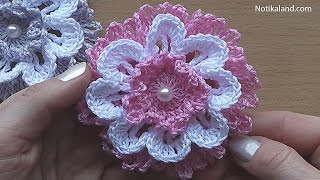 CROCHET Flower VERY EASY Tutorial [upl. by Hally877]