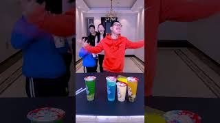 Who Drank The Milk Tea Successfully 😂 Funnyfamily Partygames [upl. by Nyltiac]