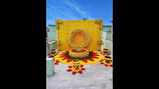 Latest Haldi Decoration IdeasHaldi Ceremony Backdrop Ideas 2024Reviews by somyaa [upl. by Zendah]