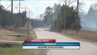 Necedah Wildfire Evacuations 5pm 41315 [upl. by Ardnuek]