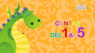 Los números del 1 al 5  Aprende a contar  Matemáticas para niños con Mon el dragón [upl. by Romeo817]