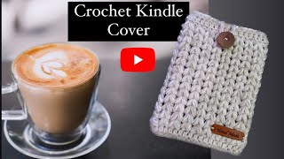 How to Crochet Kindle Cover FULL Tutorial [upl. by Ameluz]