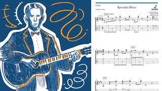 Spoonful Blues by Charley Patton  Guitar Lesson 09m 03s  PDF Tablature [upl. by Nonrev88]