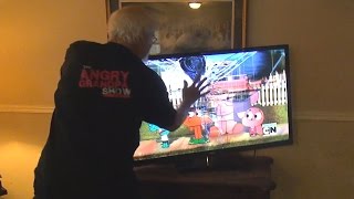 ANGRY GRANDPA SMASHES HDTV [upl. by Hump29]