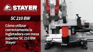 Cómo utilizar correctamente la ingletadora con mesa superior SC 210 BW Stayer [upl. by Acilef146]