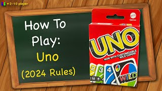 How to play Uno 2024 Rules [upl. by Siuqram]