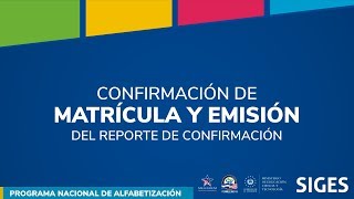 Confirmación y reporte de matrícula PNA [upl. by Eidnac750]