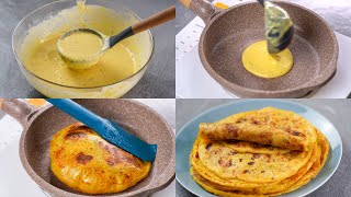 ALOO PARATHA RECIPE WITH LIQUID DOUGH  NO ROLLING NO KNEADING  ALOO PARATHA RECIPE  NOven [upl. by Kalina]