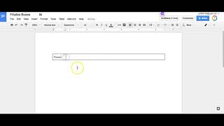 Use Fillable Boxes in Google Docs [upl. by Jacquelin]