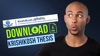 Krishikosh Thesis Download Latest method April 2024 [upl. by Letsirc]