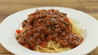 Spaghetti with Meat Sauce Recipe [upl. by Allissa]