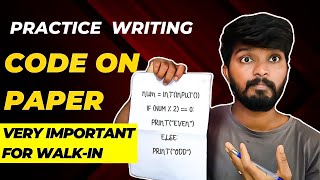 Practice Writing Code on Paper The Key to Acing Walkin Interviews [upl. by Alak]