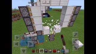 Minecraft Pocket Edition  3 by 3 piston door tutorial [upl. by Saunder]