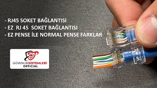 Cat 6 Network Kablo Bağlantısı EZ Pense RJ 45 Soket bağlantısı Nasıl Yapılır [upl. by Hyo829]