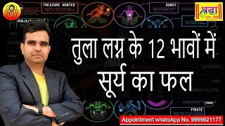 तुला लग्न के 12 भावों में सूर्य का फल  SUN AT 12 DIFFERENT HOUSES IN LIBRA ASCENDANT astrology [upl. by Dode670]