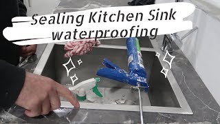 How to Seal amp Caulk a Kitchen Sink on a Laminate Benchtop [upl. by Coray]