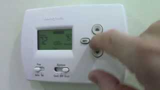 How to programm a Honeywell Thermostat furnace TH 4000 TH4110D TH4210D [upl. by Jessica578]