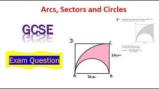 GCSE Non Calculator Arcs Sectors and Circles 2 [upl. by Aurore]