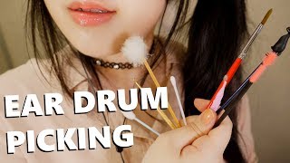 ASMR DEEP 9 EAR DRUM CLEANING PICKING [upl. by Araj]