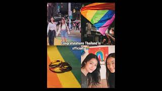 Congratulations Thailandfirst country in southeast asia to legalize same sex marriage 🏳️‍🌈🏳️‍🌈 [upl. by Arimay]