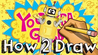 How To Draw Plex From Yo Gabba Gabba  Drawing Coloring Learning  JUNIORS TOONS [upl. by Lenrad]