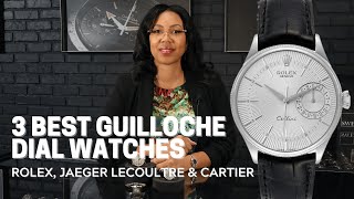 3 Best Guilloche Dial Watches  Rolex Jaeger LeCoultre amp Cartier  SwissWatchExpo [upl. by Roe]