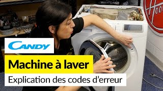 Codes Erreurs sur Machine à Laver Candy Hoover [upl. by Acirfa]