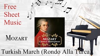 MOZART  Turkish March K331 Rondo Alla Turca  Piano Tutorial  Sheet Music SheetMusicBox [upl. by Merrill]