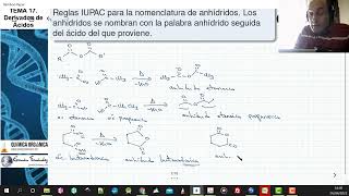 TEMA 17 ANHÍDRIDOS  179 NOMENCLATURA [upl. by Noiztneb327]