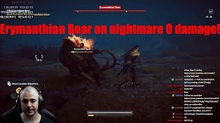 Assassins Creed Odyssey Erymanthian Boar on nightmare Farting boar [upl. by O'Connell647]