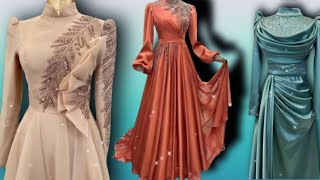 Simple and decent maxi designs  stylish and latest raw silk maxi design  fashion trend winter [upl. by Malsi]