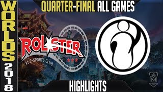 KT vs IG Highlights ALL GAMES  Worlds 2018 QuarterFinal  KT Rolster vs Invictus Gaming [upl. by Irish]