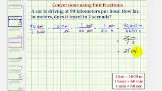 Ex Find the Number of Meters Traveled in 3 seconds Given Kilometers Per Hour [upl. by Brynne]