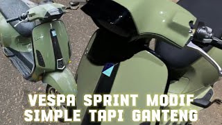 Vespa Sprint Modif Simple Tapi Ganteng  Sprint Advanture [upl. by Neellok]