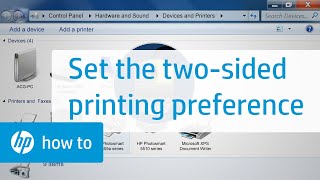 How to print doublesided in Windows 7 for HP printers  HP Support [upl. by Allemahs]