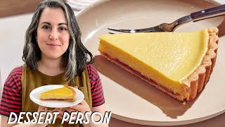 Claire Saffitz Makes Meyer Lemon Tart  Dessert Person [upl. by Adnor]